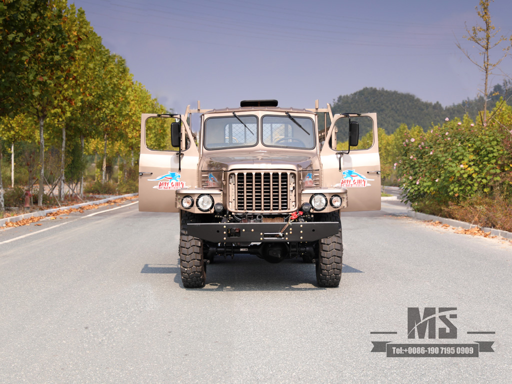 Classic EQ2082 Champagne Color Vehicle 6x6 Dongfeng pointed single rows mining Trucks Special Purpose Vehicle