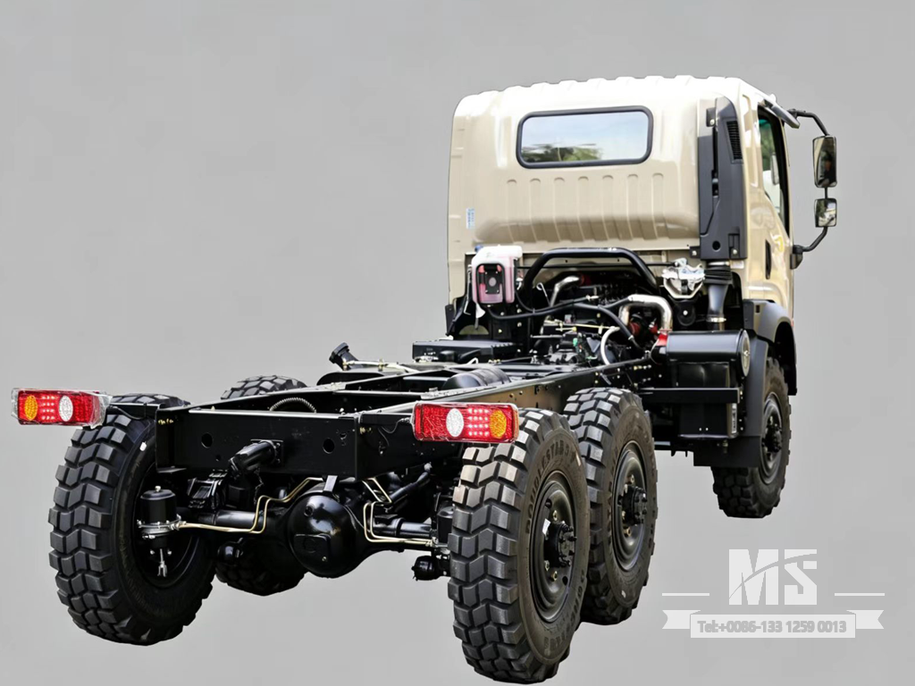 Dongfeng 6×6 EQ2082 Chassis_6*6 190hp Flat Head Truck Chassis six Wheel Drive for Sale_ ພິເສດລົດບັນທຸກ Chassis 