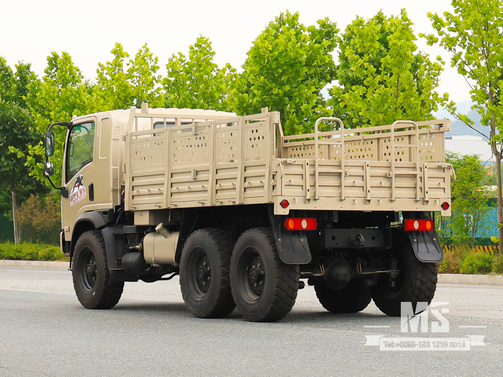 Dongfeng 6X6 Gray Flat-head EQ2082 170HP SingleRow Cab Trucks 6WD ລົດບັນທຸກ Off-road 
