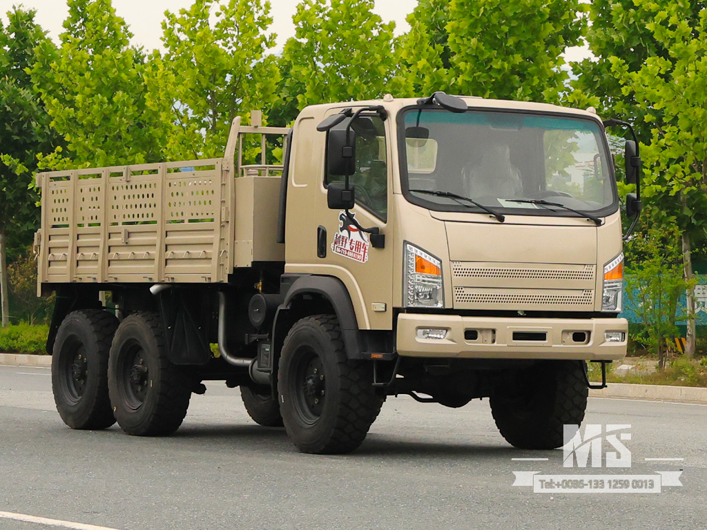 Dongfeng 6X6 Gray Flat-head EQ2082 170HP SingleRow Cab Trucks 6WD ລົດບັນທຸກ Off-road 