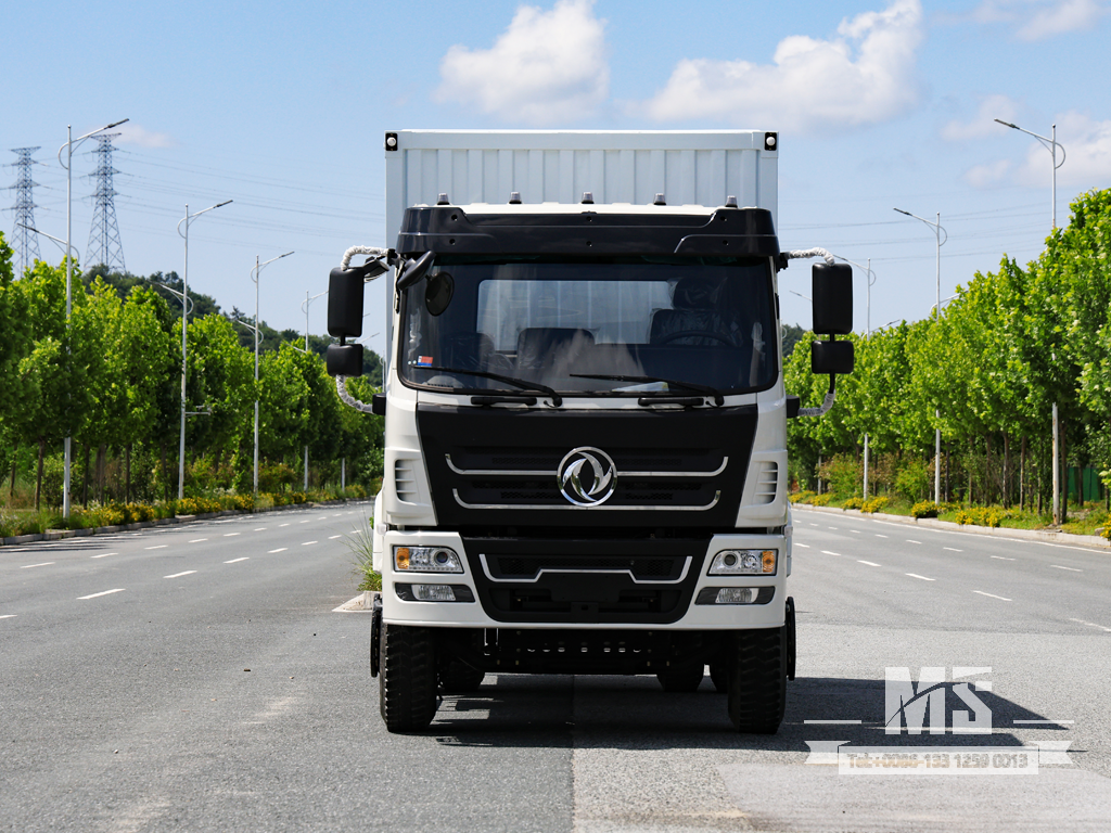 Dongfeng 18 Ton White 4×2 Flat-head Box Truck (210 HP) | ລົດບັນທຸກສົ່ງອອກພິເສດ