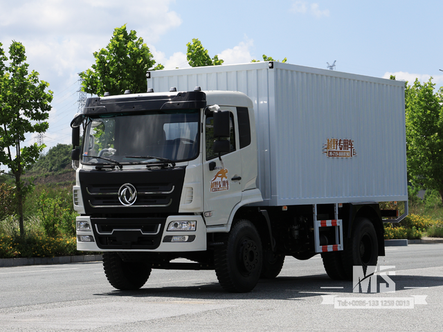 Dongfeng 18 Ton White 4×2 Flat-head Box Truck (210 HP) | ລົດບັນທຸກສົ່ງອອກພິເສດ
