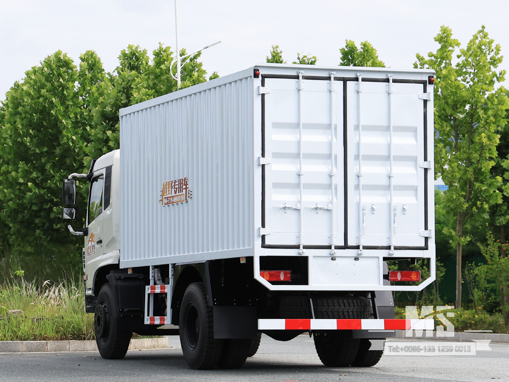Dongfeng 18 Ton White 4×2 Flat-head Box Truck (210 HP) | ລົດບັນທຸກສົ່ງອອກພິເສດ