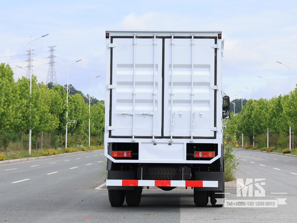 Dongfeng 18 Ton White 4×2 Flat-head Box Truck (210 HP) | ລົດບັນທຸກສົ່ງອອກພິເສດ