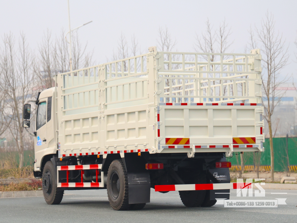 Dongfeng 18 Ton White 4×2 Grid Stake Dump Truck (210 HP) | ລົດບັນທຸກສົ່ງອອກພິເສດ