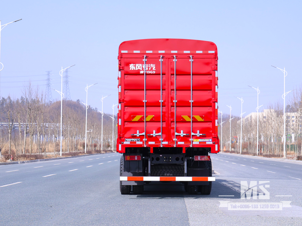 Dongfeng 31 Ton Flat-nose Extended Cab Stake Body Cargo Truck (500 HP) | ລົດບັນທຸກສົ່ງອອກພິເສດ 