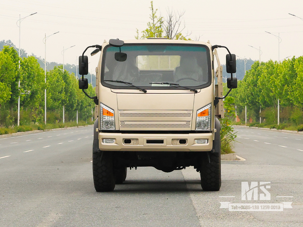 Dongfeng 6X6 Gray Flat-head EQ2082 170HP SingleRow Cab Trucks 6WD ລົດບັນທຸກ Off-road 