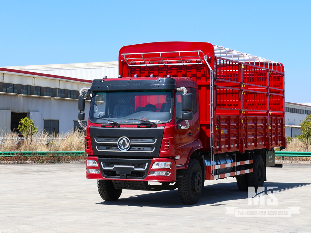 ລົດບັນທຸກ 18 ໂຕນ 4x2 Dongfeng ກັບ Tailgate Hydraulic | ລົດບັນທຸກສະເຕກຂອງຈີນມີຫາງໄຮໂດລິກຍົກ