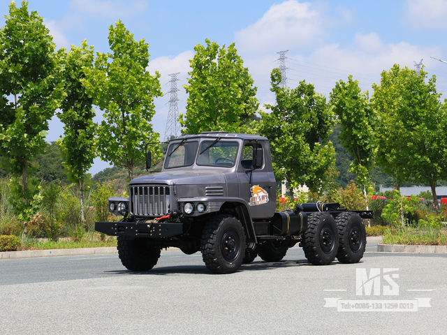 Dongfeng 6×6 Silver Grey EQ2082 Chassis_6*6 170HP Conventional Truck Six Wheel Drive Chassis for Sale_ ພິເສດ Export Chassis 
