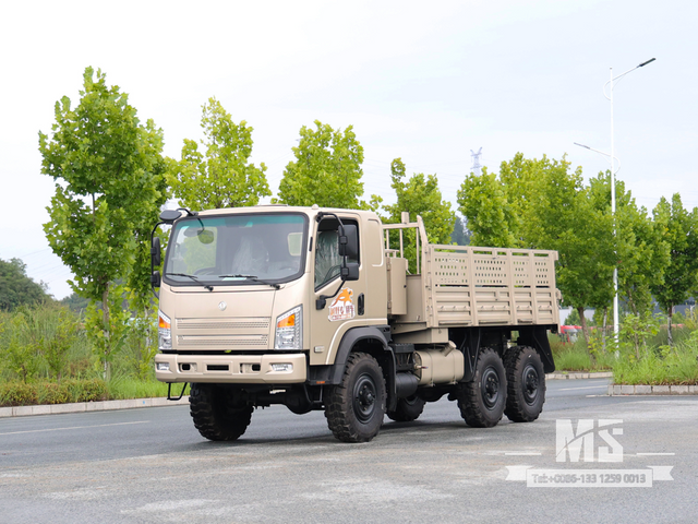 Dongfeng 7 Ton Six-wheel-drive Flat-nose Camel Grey Cargo Truck (170 HP) | ລົດບັນທຸກສົ່ງອອກພິເສດ 