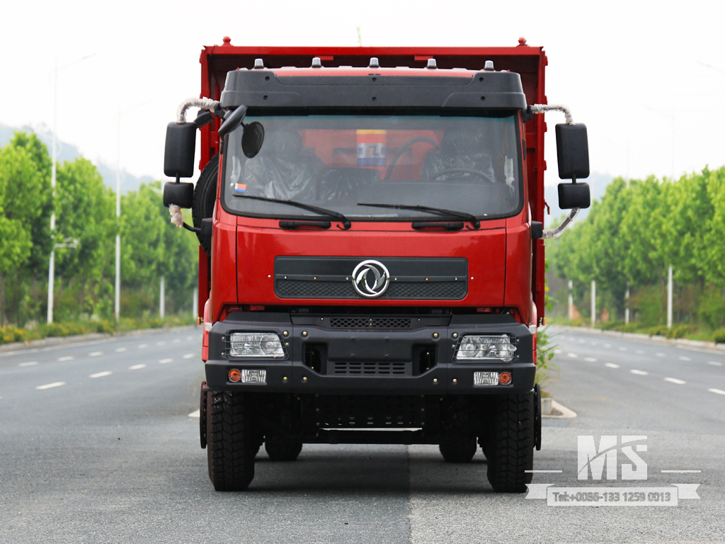 Dongfeng 18 Ton Red 4×2 Grid Stake Dump Truck (210 HP) | ລົດບັນທຸກສົ່ງອອກພິເສດ