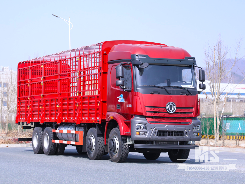 Dongfeng 31 Ton Flat-nose Extended Cab Stake Body Cargo Truck (500 HP) | ລົດບັນທຸກສົ່ງອອກພິເສດ 